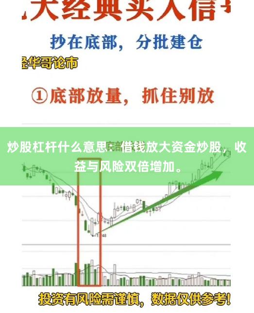 炒股杠杆什么意思：借钱放大资金炒股，收益与风险双倍增加。